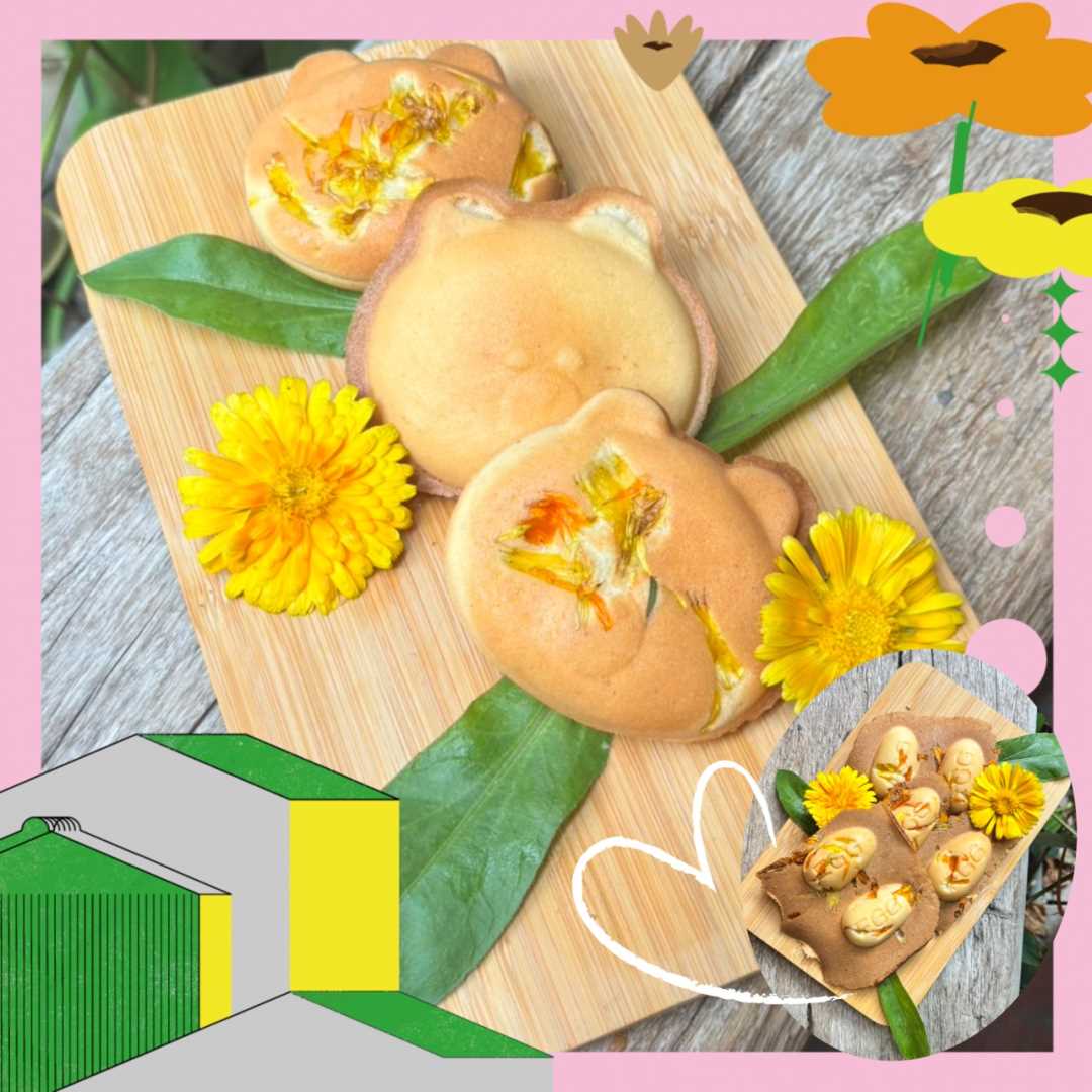 金盞花造型雞蛋糕