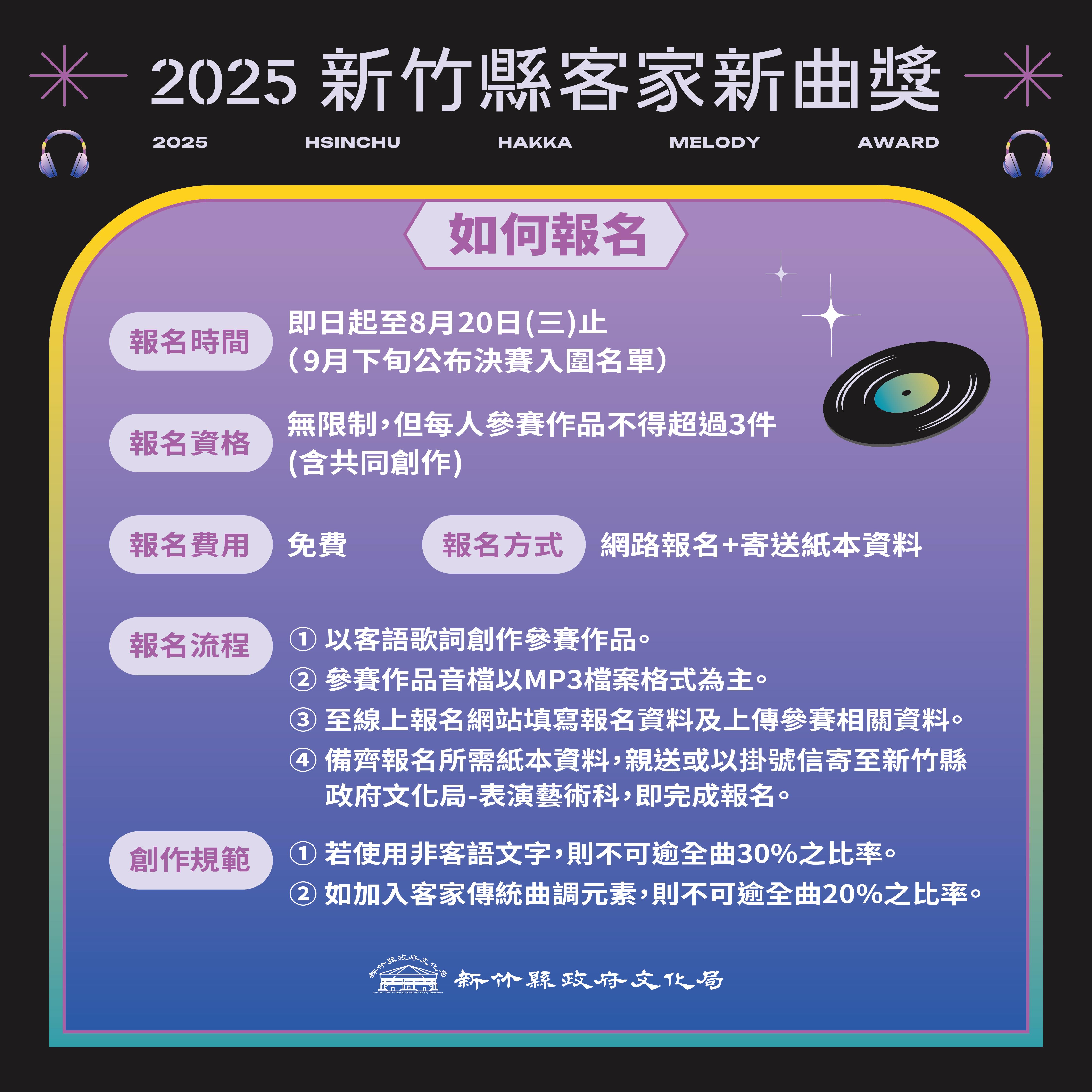 2025新竹縣客家新曲獎